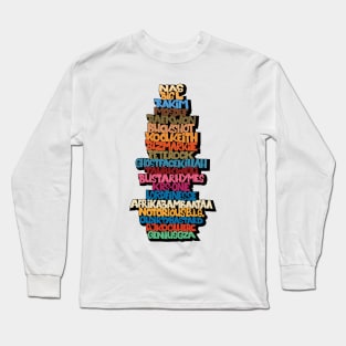 Rap Legends. Funky Design. Hip hop Allstars 90´s. Long Sleeve T-Shirt